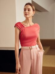 Акція на Блузка жіноча SHEIN GD-00123024 M Коралова від Rozetka