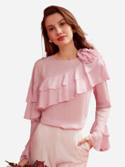 Акція на Блузка жіноча SHEIN GD-00149419 S Світло-рожева від Rozetka