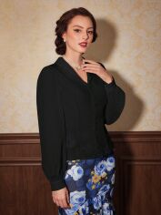 Акція на Блузка жіноча SHEIN GD-00143075 L Чорна від Rozetka