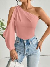 Акція на Блузка жіноча SHEIN GD-00111357 L Світло-рожева від Rozetka