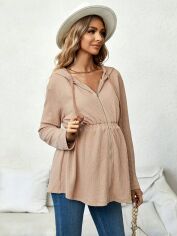 Акція на Толстовка жіноча SHEIN GD-00154033 2XL Світло-бежева від Rozetka
