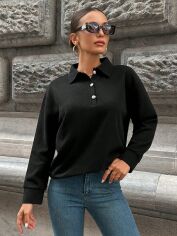 Акція на Толстовка жіноча SHEIN GD-00101025 S Чорна від Rozetka