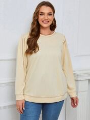 Акція на Світшот жіночий SHEIN GD-00139033 3XL Молочний від Rozetka