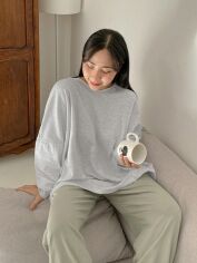 Акція на Світшот жіночий SHEIN GD-00148477 2XL Світло-сірий від Rozetka