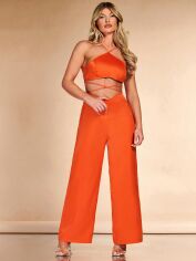 Акція на Комбінезон жіночий SHEIN GD-00156089 XS Помаранчевий від Rozetka