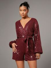 Акція на Комбінезон жіночий SHEIN GD-00114839 S Бордовий від Rozetka