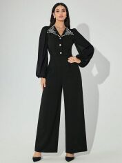 Акція на Комбінезон жіночий SHEIN GD-00131632 L Чорний від Rozetka