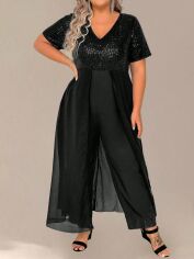 Акція на Комбінезон жіночий SHEIN GD-00136026 XL Чорний від Rozetka