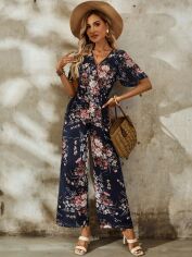Акція на Комбінезон жіночий SHEIN GD-00114742 S Темно-синій від Rozetka