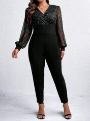 Акція на Комбінезон жіночий SHEIN GD-00104666 3XL Чорний від Rozetka