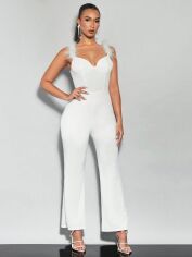 Акція на Комбінезон жіночий SHEIN GD-00097928 M Білий від Rozetka