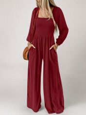 Акція на Комбінезон жіночий SHEIN GD-00130734 M Бордовий від Rozetka