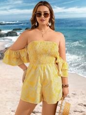 Акція на Комбінезон жіночий SHEIN GD-00138212 2XL Жовтий від Rozetka
