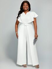 Акція на Комбінезон жіночий SHEIN GD-00139880 4XL Білий від Rozetka