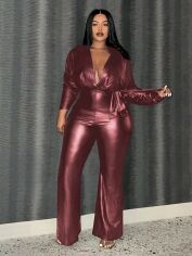 Акція на Комбінезон жіночий SHEIN GD-00154491 XL Рожево-ліловий від Rozetka