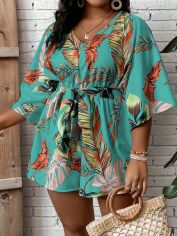 Акція на Комбінезон жіночий SHEIN GD-00114997 2XL Бірюзовий від Rozetka