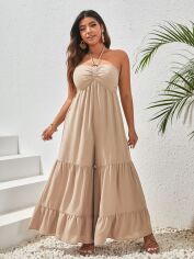Акція на Комбінезон жіночий SHEIN GD-00114778 XL Світло-бежевий від Rozetka