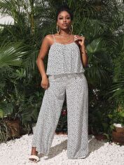 Акція на Комбінезон жіночий SHEIN GD-00153484 XS Чорний з білим від Rozetka