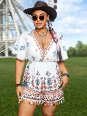 Акція на Комбінезон жіночий SHEIN GD-00160795 XL Білий від Rozetka