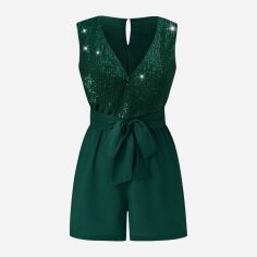 Акція на Комбінезон жіночий SHEIN GD-00154518 5XL Темно-зелений від Rozetka