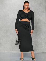 Акція на Костюм жіночий SHEIN GD-00138088 2XL Чорний від Rozetka