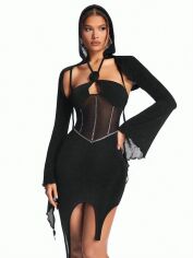Акція на Костюм жіночий SHEIN GD-00153411 XS Чорний від Rozetka