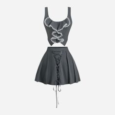 Акція на Костюм жіночий SHEIN GD-00149720 S Сірий від Rozetka