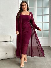 Акція на Костюм жіночий SHEIN GD-00124580 XL Бордовий від Rozetka