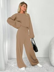 Акція на Костюм жіночий SHEIN GD-00124487 SM Бежевий від Rozetka