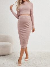 Акція на Костюм жіночий SHEIN GD-00101510 S Світло-бежевий від Rozetka
