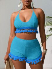 Акція на Костюм жіночий SHEIN GD-00150850 S Блакитний від Rozetka