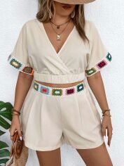 Акція на Костюм жіночий SHEIN GD-00137646 XL Кремовий від Rozetka