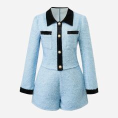 Акція на Костюм жіночий SHEIN GD-00124282 L Світло-блакитний від Rozetka