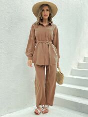Акція на Костюм жіночий SHEIN GD-00123884 S Бежевий від Rozetka