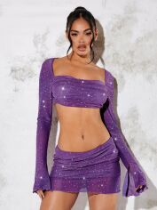 Акція на Костюм жіночий SHEIN GD-00165484 S Фіолетовий від Rozetka