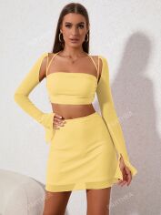 Акція на Костюм жіночий SHEIN GD-00142638 L Жовтий від Rozetka