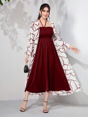 Акція на Костюм жіночий SHEIN GD-00151970 XL Бордовий від Rozetka