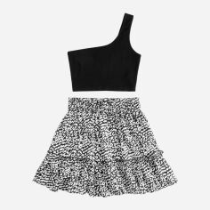 Акція на Костюм жіночий SHEIN GD-00124308 S Чорний з білим від Rozetka