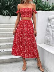 Акція на Костюм жіночий SHEIN GD-00124077 M Червоний від Rozetka