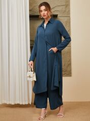 Акція на Костюм жіночий SHEIN GD-00101143 XL Сіро-синій від Rozetka