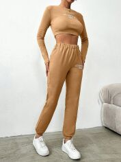 Акція на Костюм жіночий SHEIN GD-00142576 L Світло-бежевий від Rozetka