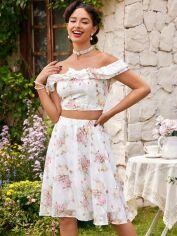 Акція на Костюм жіночий SHEIN GD-00150239 S Білий від Rozetka