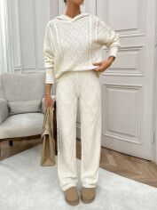 Акція на Костюм жіночий SHEIN GD-00132542 S Молочний від Rozetka
