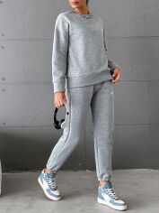Акція на Костюм жіночий SHEIN GD-00142941 L Світло-сірий від Rozetka