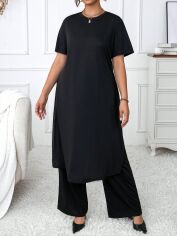 Акція на Костюм жіночий SHEIN GD-00139783 4XL Чорний від Rozetka