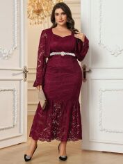 Акція на Костюм жіночий SHEIN GD-00133597 XL Бордовий від Rozetka