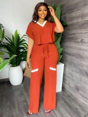 Акція на Костюм жіночий SHEIN GD-00124008 S Помаранчевий від Rozetka