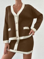 Акція на Костюм жіночий SHEIN GD-00156527 L Коричневий від Rozetka