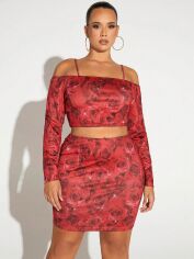 Акція на Костюм жіночий SHEIN GD-00137029 XL Червоний від Rozetka