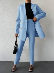 Акція на Костюм жіночий SHEIN GD-00155514 M Блакитний від Rozetka